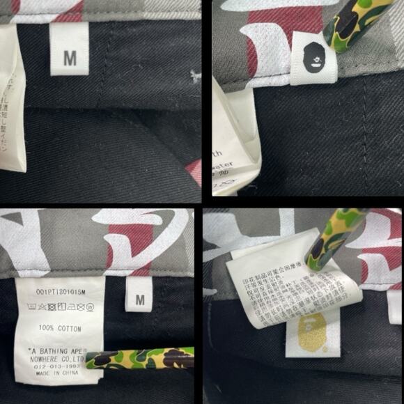 BAPE graffiti check one point relaxed fit pants - Picture 7 of 11